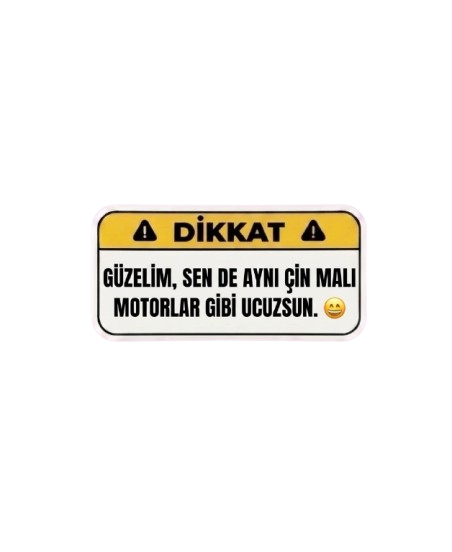 Güzelim, Sen de Aynı Çin Malı Motorlar Gibi Ucuzsun